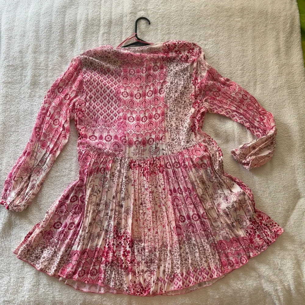 Zara summer flowy long sleeve dress - Picture 5 of 7